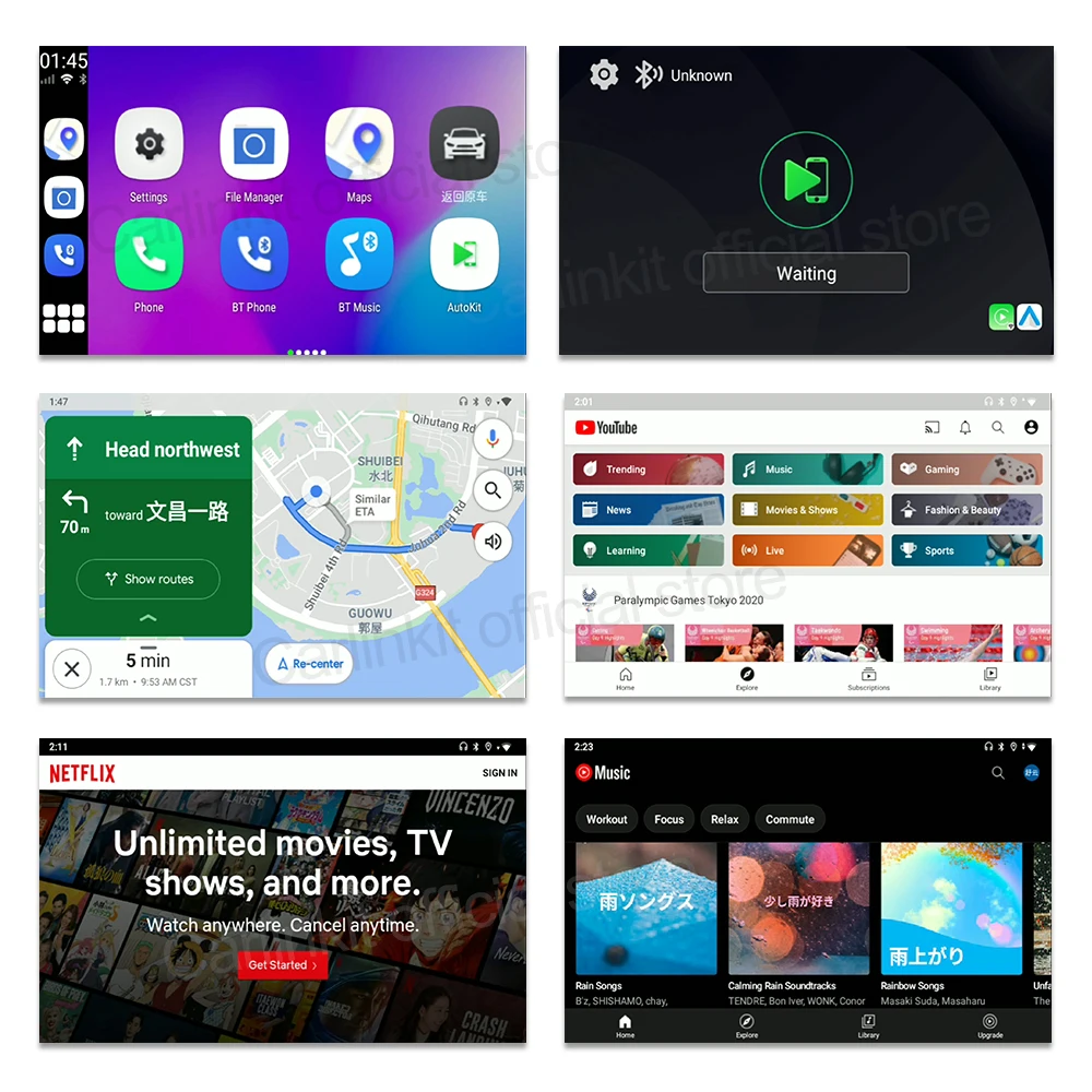 Carlinkit Carplay Mini Android Box беспроводной Ai Автомобильный мультимедийный плеер 4 + 64G Аудио