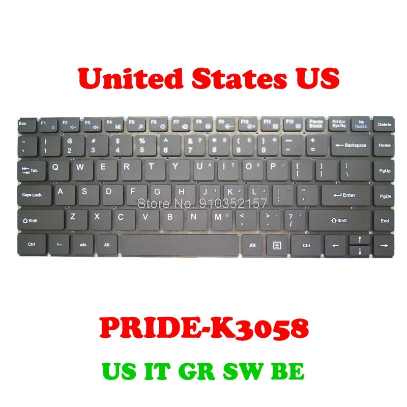 Оригинальная клавиатура США для Teclast F6 PRO Plus PRIDE K2605 MB2903003 MB2903009 K3058 YXT NB93 79