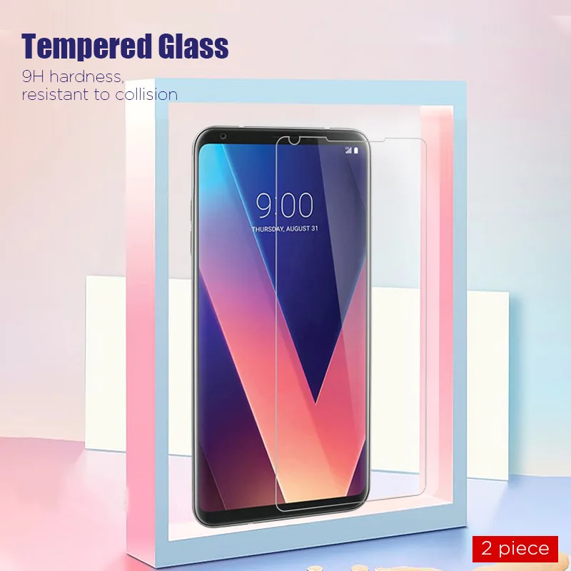 2/1 шт защита экрана на LG V10 V20 V30 Plus ThinQ закаленное стекло для Stylo 2 3 6 HD безопасное