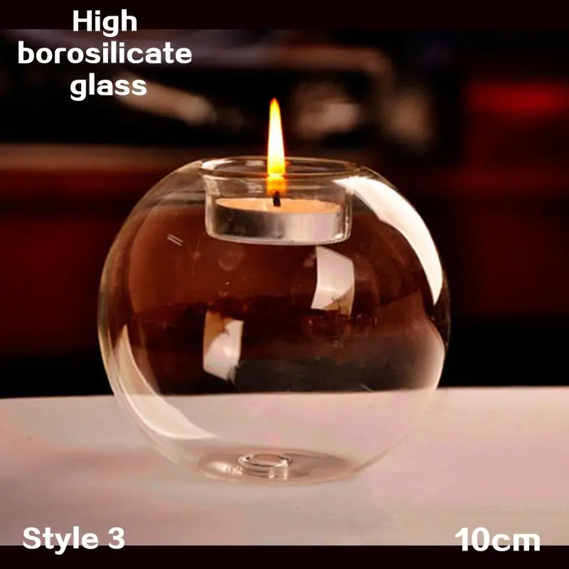 Стеклянная свеча стеклянная подставка для украшения стола|Вазы| |