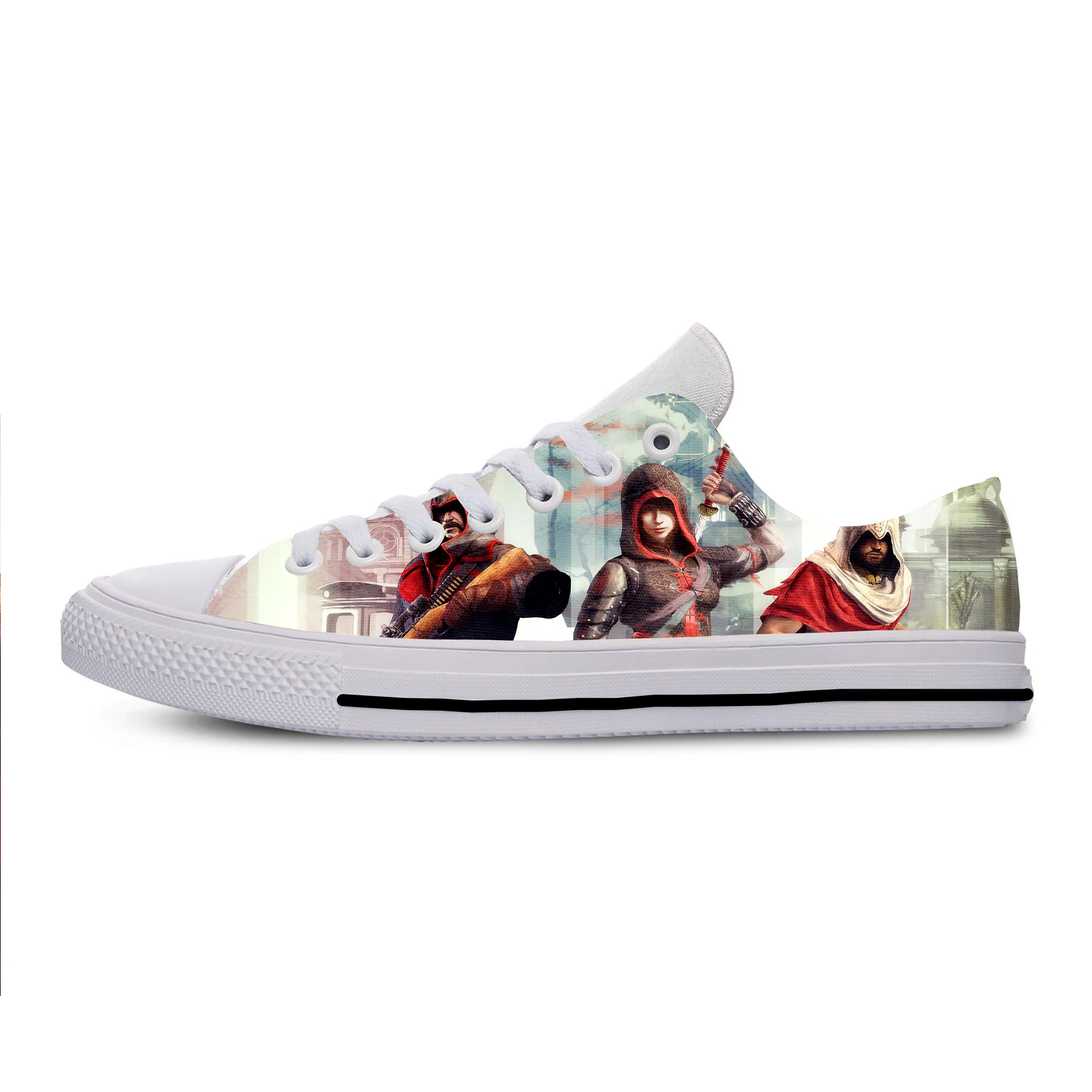 Assassins Creed 2019 hot fashion 3D Sneakers for men/women high quality Harajuku printing casual shoes | Обувь