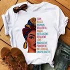 Maycaur женская красивая африканская белая забавная футболка с принтом Девушка Черная Королева Harajuku Ulzzang Kawaii 90-е одежда с коротким рукавом