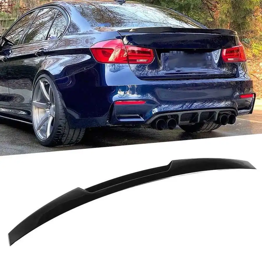 Спойлер для крышки багажника M4 глянцевый черный подходит BMW 3 серии F30/M3 F80 2013 2014 2016