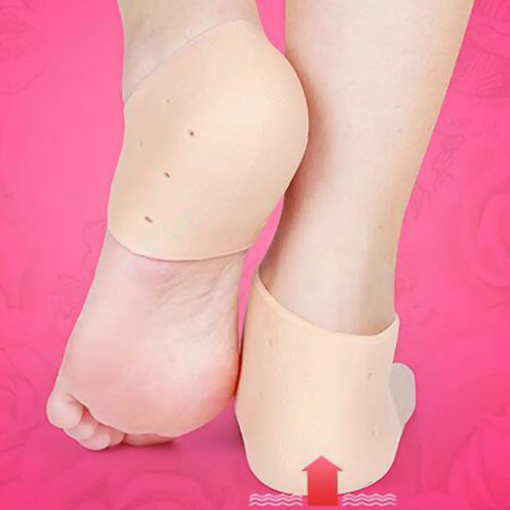 Изысканный долговечный силиконовый чехол для пятки дышащие Увлажняющие гелевые