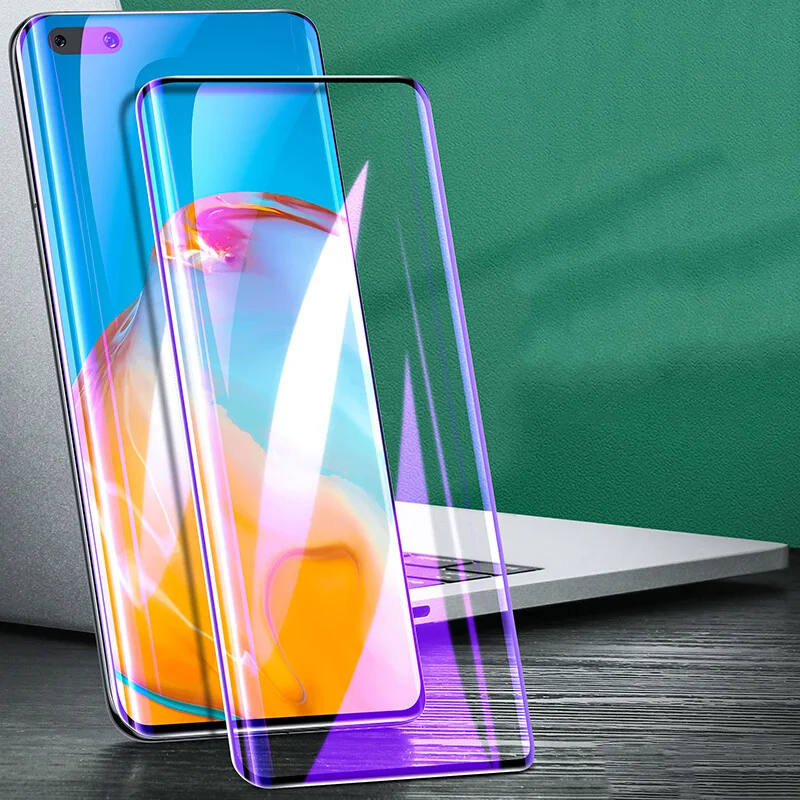 Для Huawei P30 P40 Pro Plus 3D защита от синего экрана для Mate 30 Nova 7 Honor полное покрытие
