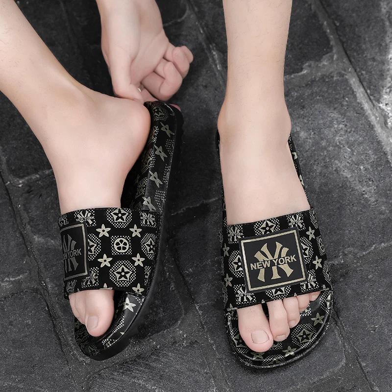

Summer Slippers Men Women Indoor Eva 2021 Cool Soft Bottom Sandals Trend Slides Light Beach Shoes Slippers Home big size 46