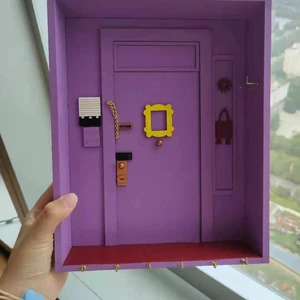 monicas door friend key holder central perk keychain purple box vintage home wall decor handmade decor valentines day gift free global shipping