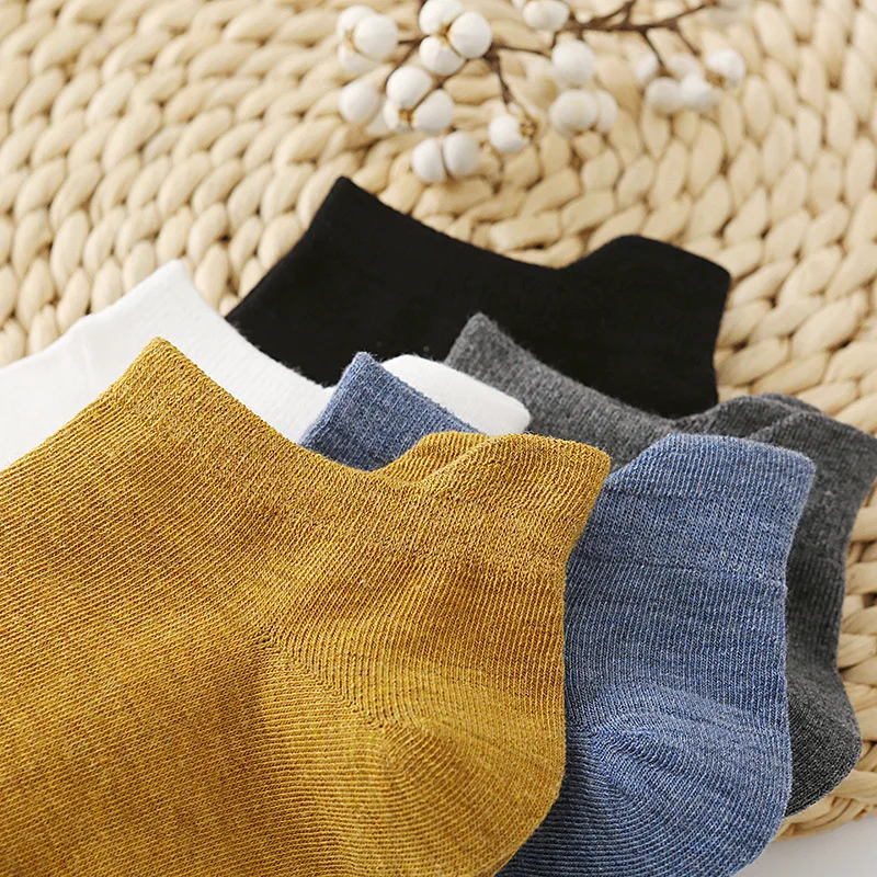 Мужские носки для девочек летние модные однотонные удобные хлопковые