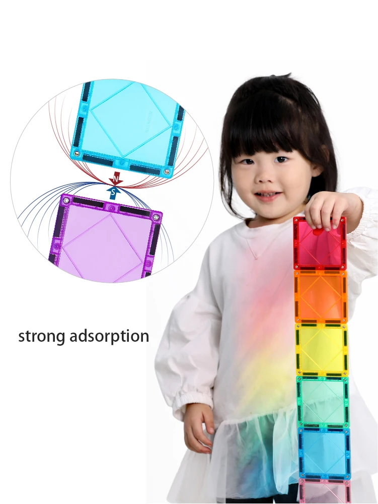 Magnetic Building Blocks Transparent Big Size Construction Set Tiles Toys for Children Educational Dropship | Игрушки и хобби
