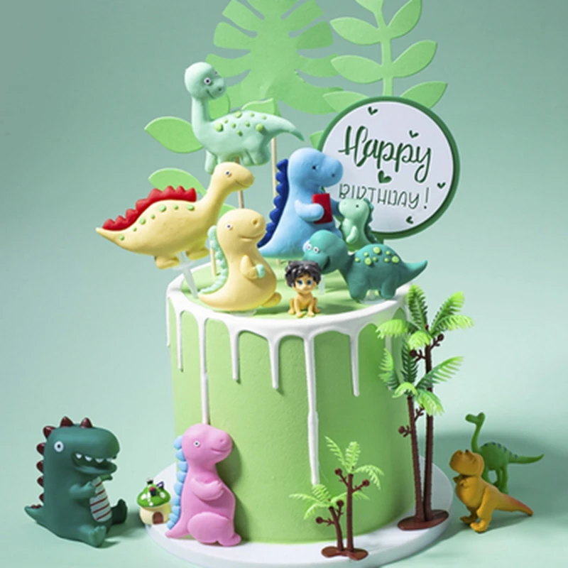 

Dinosaur Cake Toppers Jungle Safari Birthday Party Cake Decor Jurassic World Dino Cake Decor Happy Birthday Party Decor Kids Boy