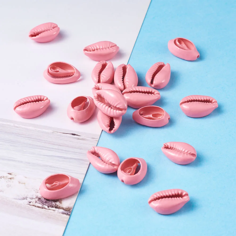 200 шт. разноцветные окрашенные бусины Cowrie Shell для изготовления ювелирных изделий