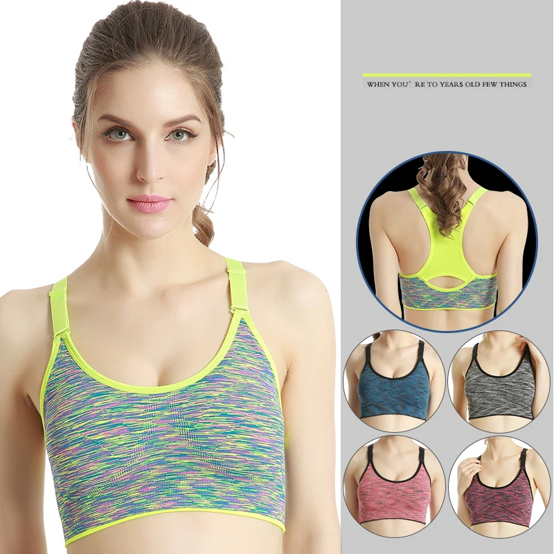 

Plus Size Quick Dry Sports Bras for Women Fitness Push Up Bralette Tops Gilrs Running Brassiere Vest Female Bra Vest