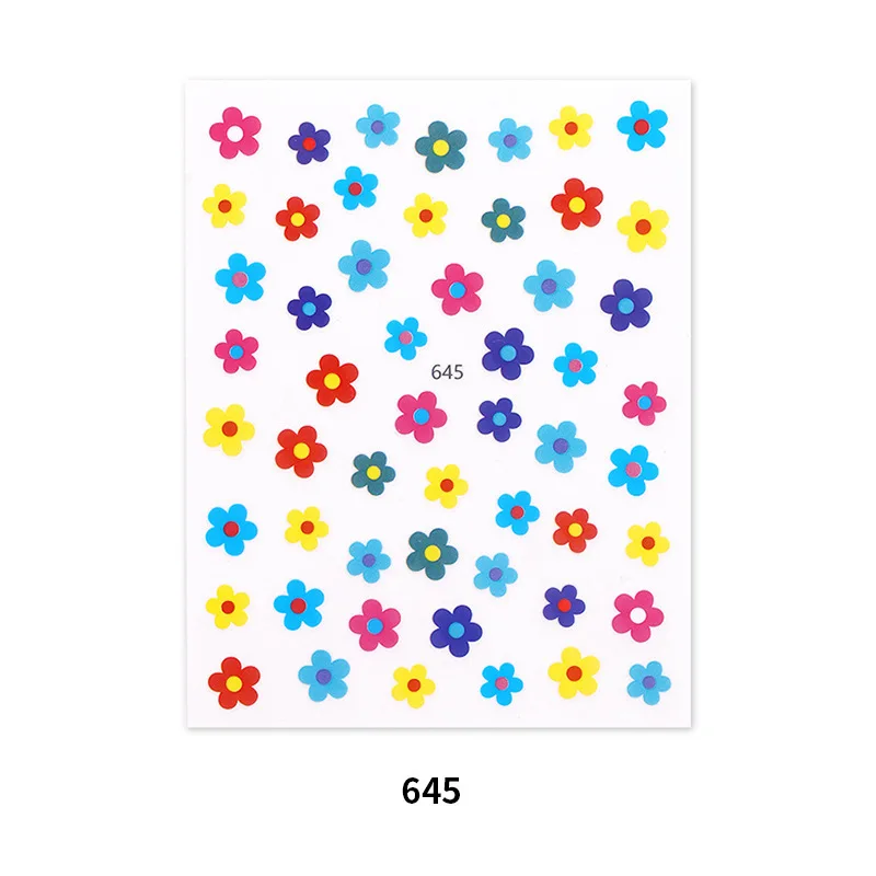 

and nail stick web celebrity with cartoon children with small flower summer frangipani Xuan elegant wind nail stickers