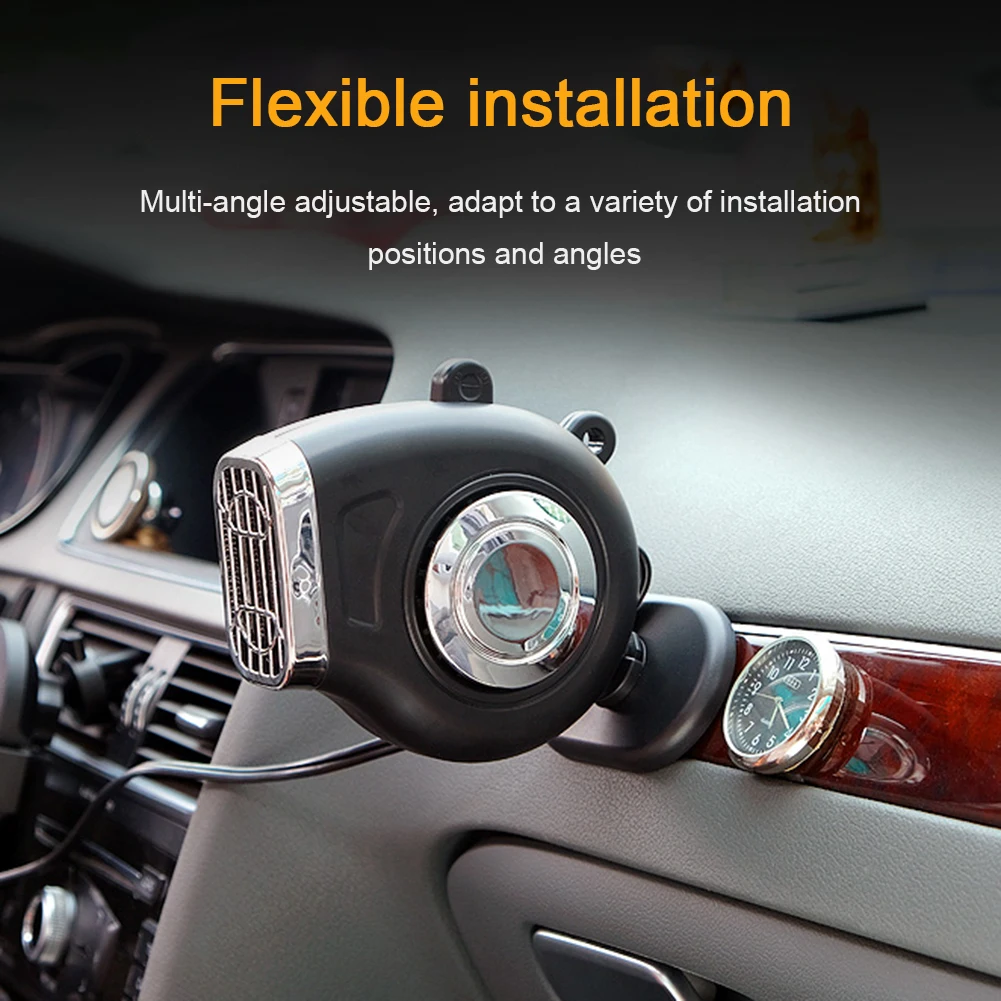 

12VCar Vehicle Space Heater 2 Speed Electric Cooling Heating Fan Portable Automobile Interior Windshield Defroster Demister