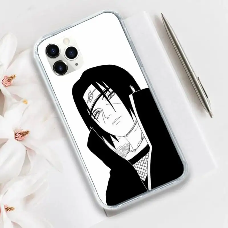 

Animated Naruto Uzumaki Kakashi sasuke Phone Case Transparent for iPhone 11 12 mini pro XS MAX 8 7 6 6S Plus X 5S SE 2020 XR