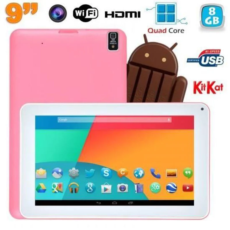 

Планшет на Android 4,4, четыре ядра, экран 9 дюймов, 8 ГБ + 2000 мАч