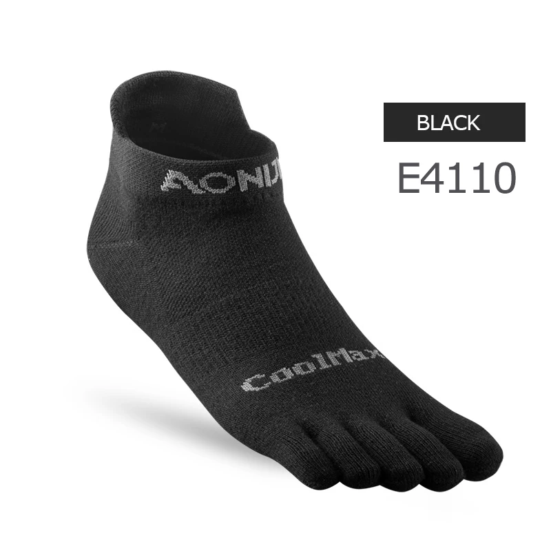 E4110 Black AONIJIE E4110 одна пара легкие с низким вырезом спортивные носки четверть носки для пяти носок бег босиком обувь марафон гонки - Цвет: E4110 Black