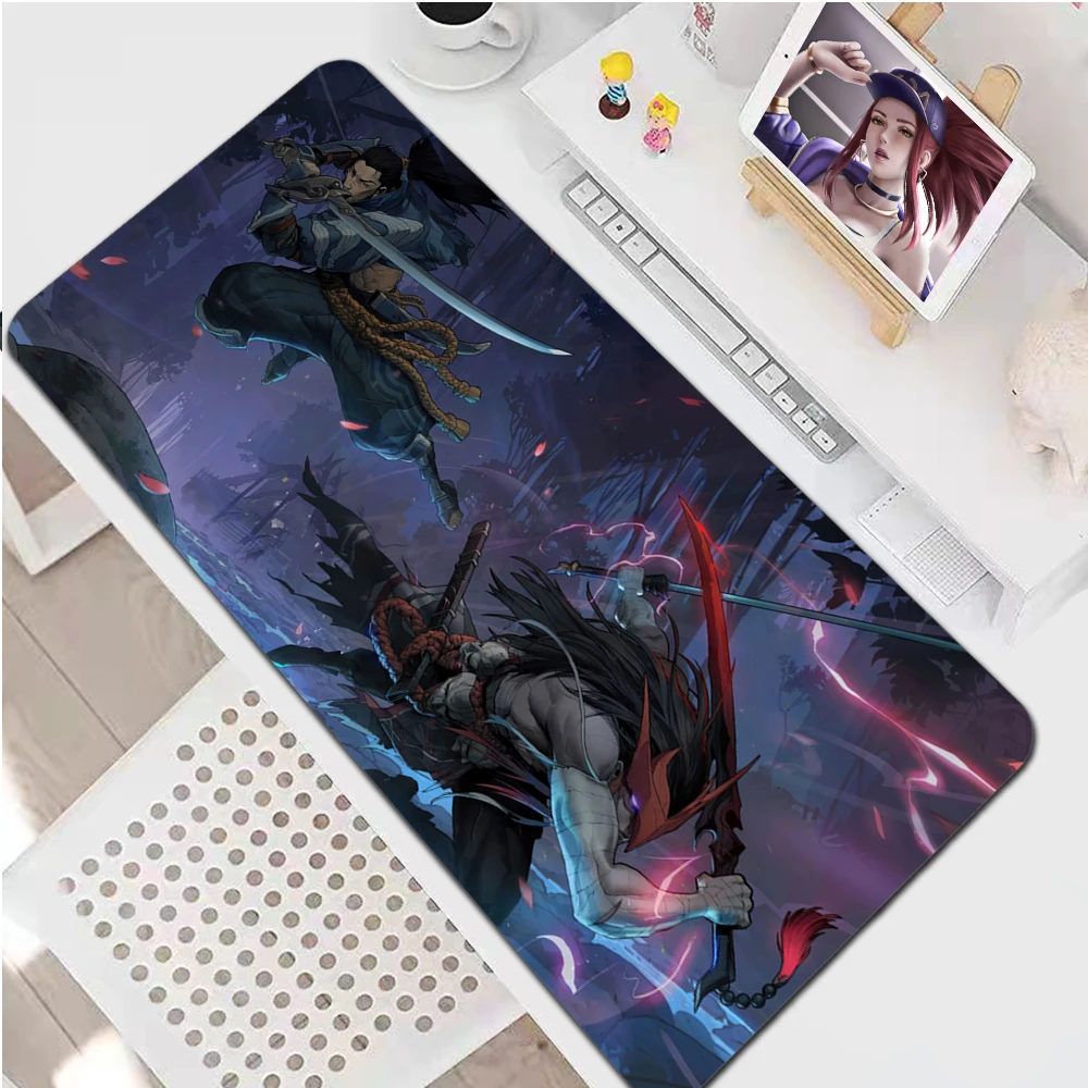 

Коврик для мыши с рисунком League of Legends Yone, игровой коврик для мыши, большой коврик для мыши, компьютерный коврик для мыши для Overwatch