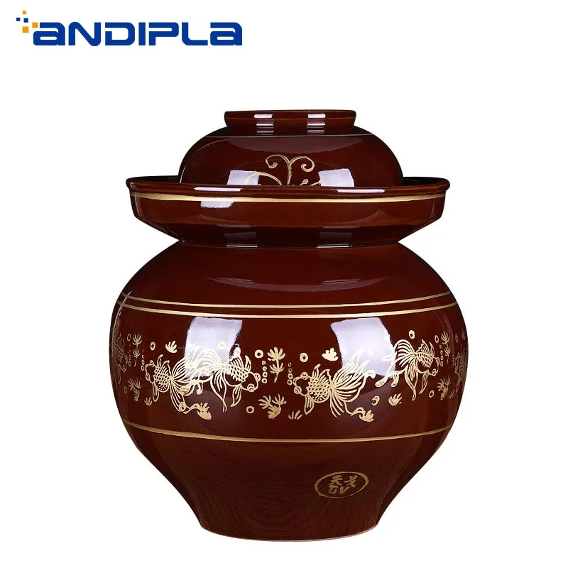 Большая Емкость керамическая кожа домашние ночные пятна маринованная капуста