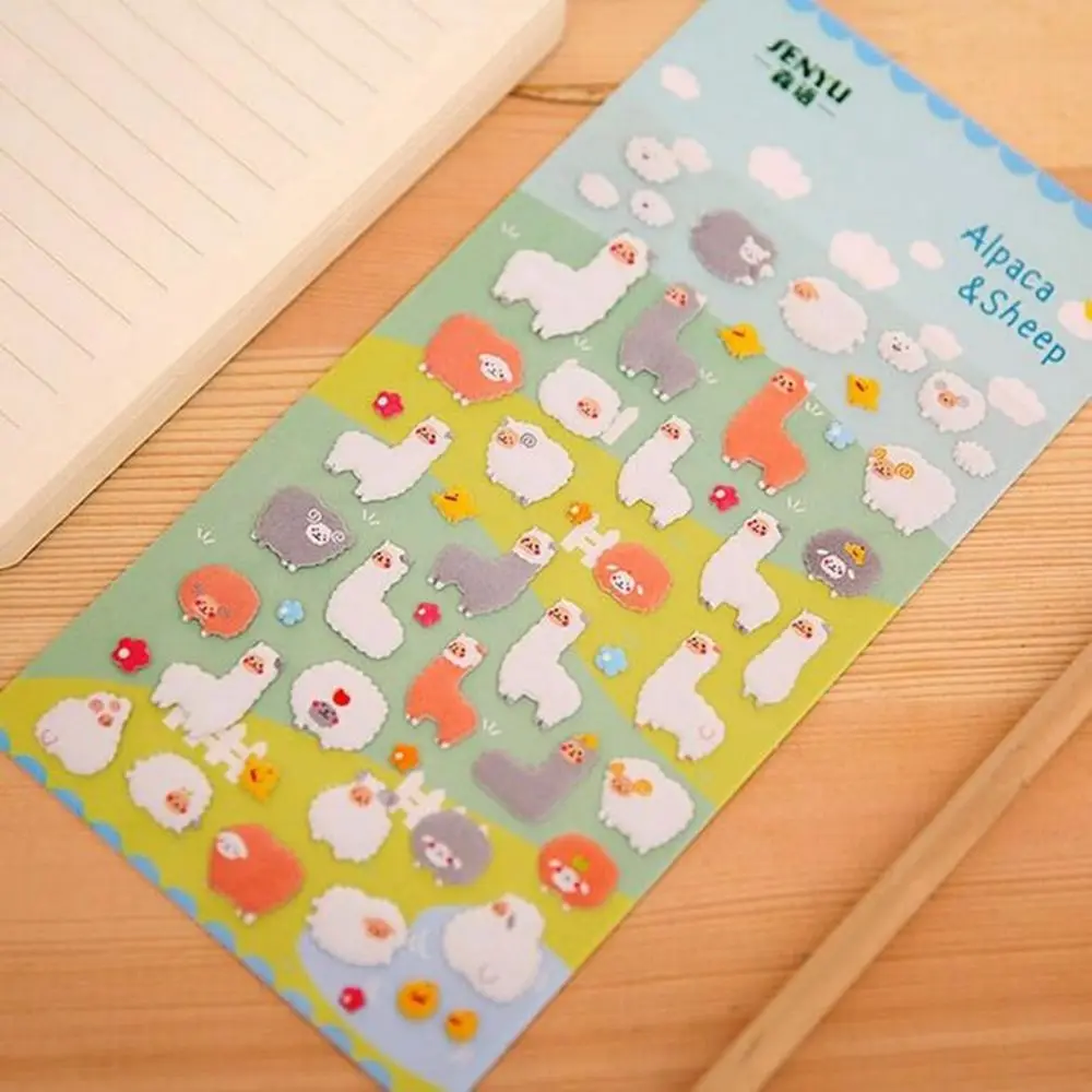 Новинка 2020 милые Мультяшные 3D наклейки с овечкой и альпакой детские для