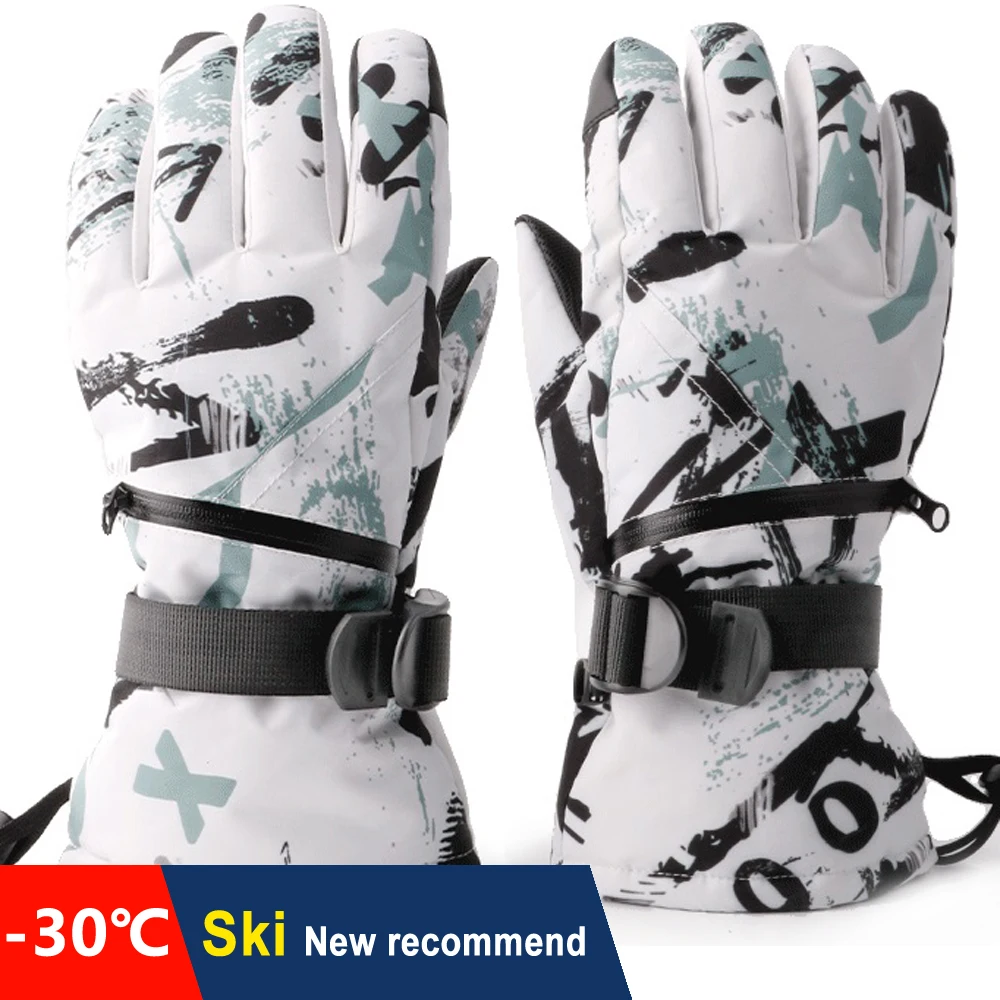 

Women Men Touch Screen Ski Gloves Winter Snowbaord Sled Motor Cycling Gloves Waterproof Thicken Ultralight Windproof Handwear