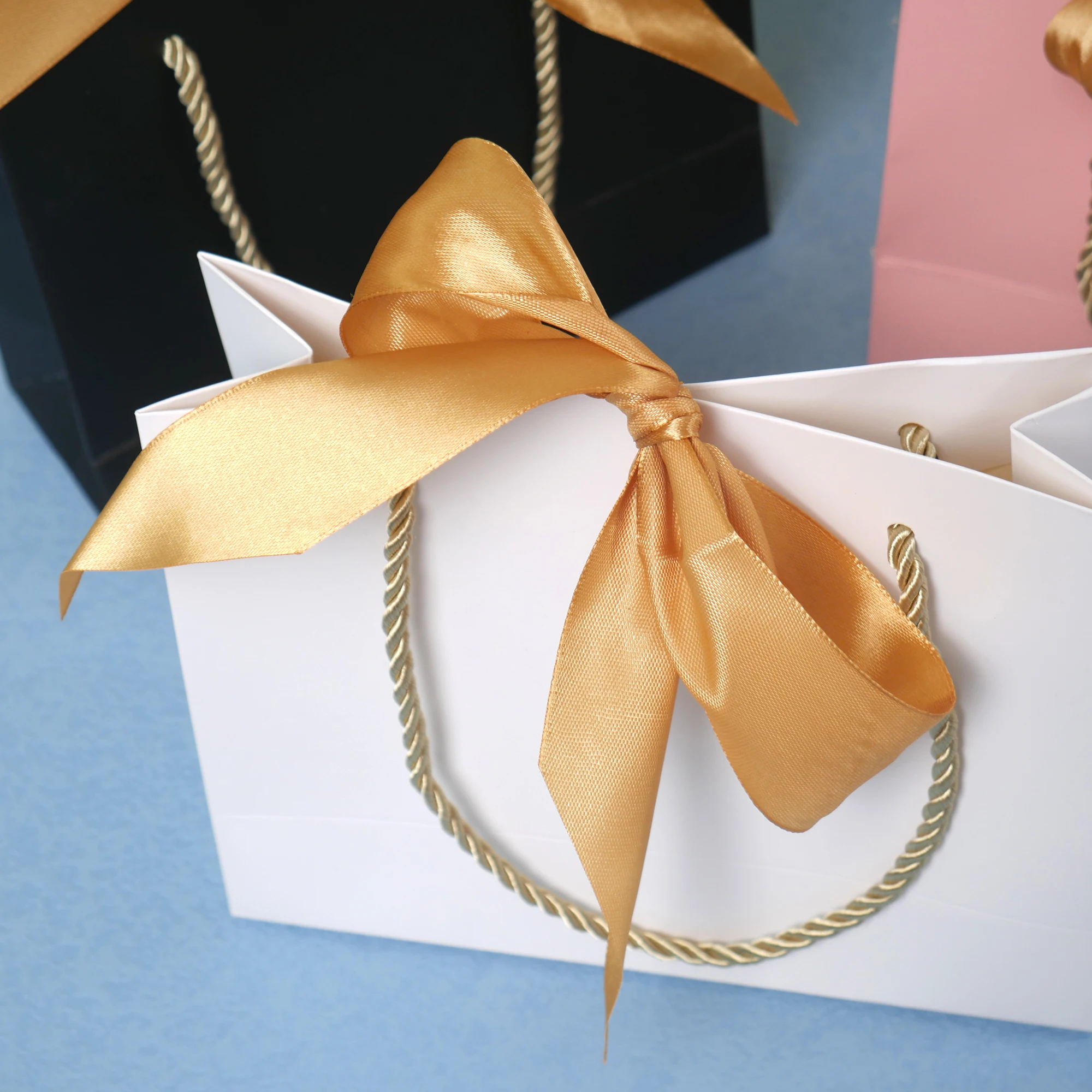 Подарочные пакеты с ручками бумажная Сумочка для вечеринки бант лента упаковка