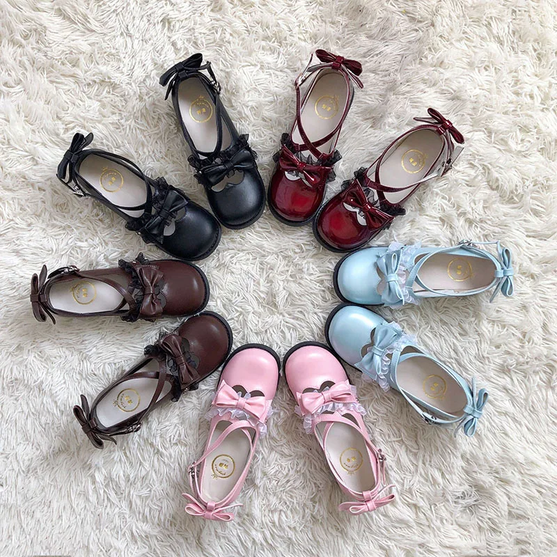 Туфли женские на низком каблуке с бантом и круглым носком|Туфли| |