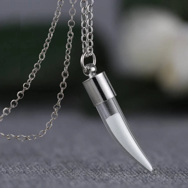 Ювелирное светящееся в темноте ожерелье с серебряным покрытием форме перца из