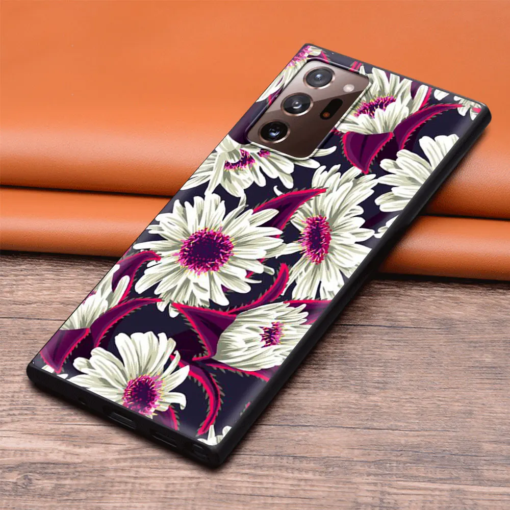 

Shockproof Cover for Samsung Galaxy M01 M11 M21 M31 M31S M51 Silicone Phone Fall Case Shell Fundas Abstract Flowers