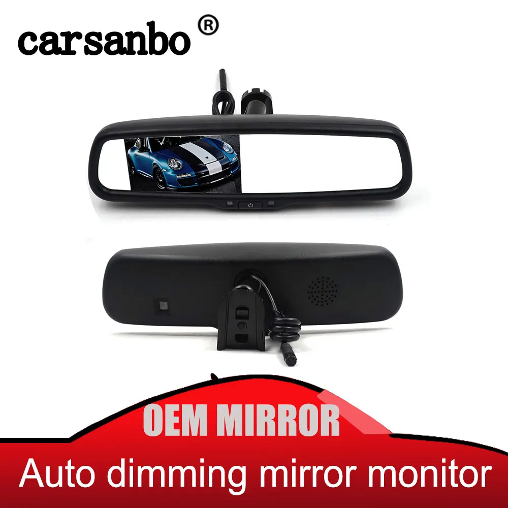 Carsanbo Авто Диммер 4 3 дюймов IPS HD 800*480 дисплей экран OEM зеркало заднего вида парковки