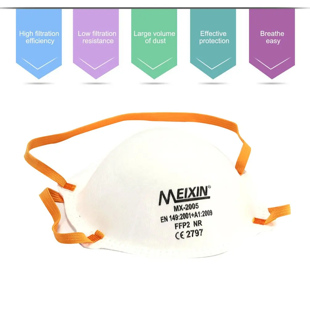 

FFP2 Face Mask Dustproof Anti-Haze High Efficiency Filtration Non-Woven fabri Comfortable and Breathable Headband Mask
