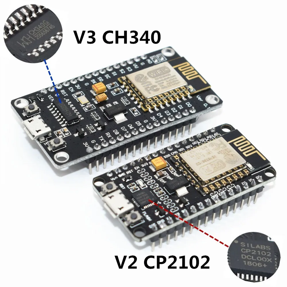 Беспроводной modul CH340/CP2102 NodeMcu V3 V2 Lua WIFI Интернет дер Dinge entwicklung доска basierend ESP8266 ESP-12E mit