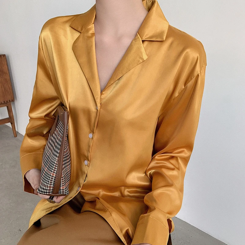 YAMDI женская рубашка блузка Ретро стиль корейская мода Осень зима весенняя