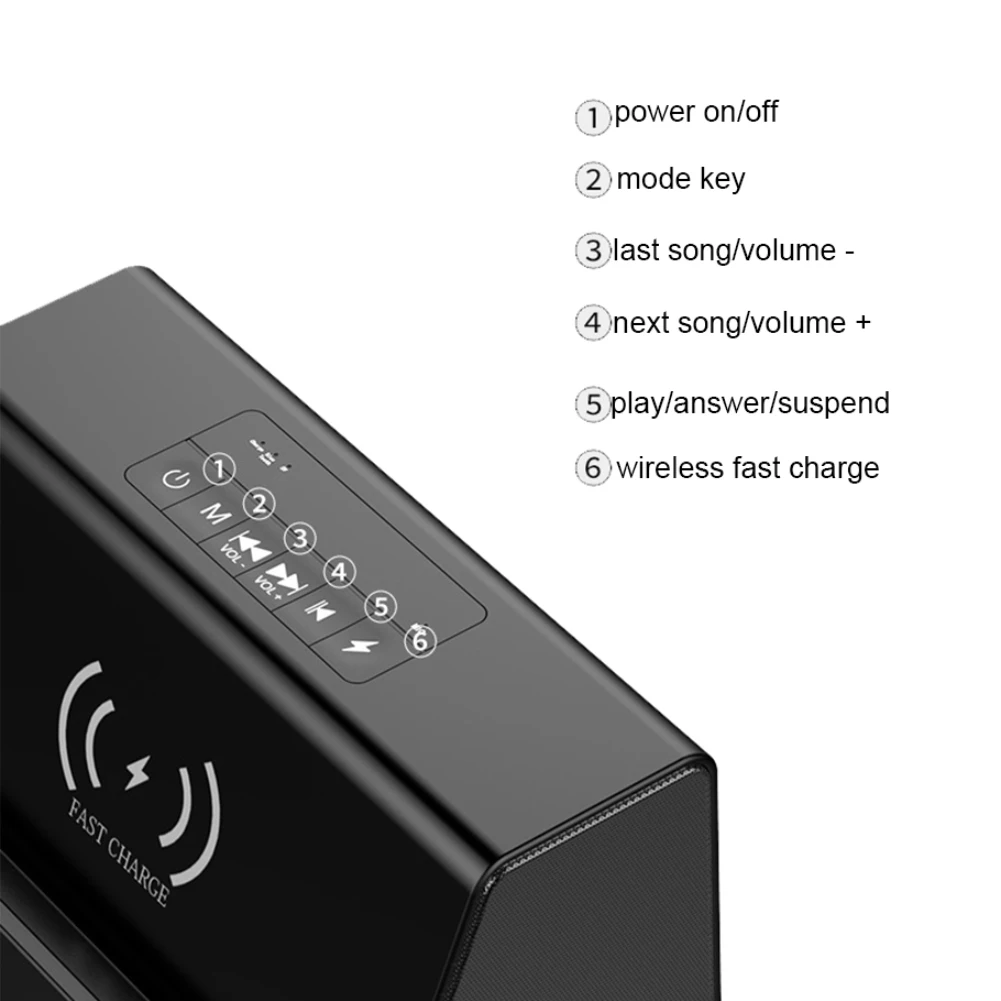 Многофункциональный Bluetooth-динамик Портативная Беспроводная подставка для