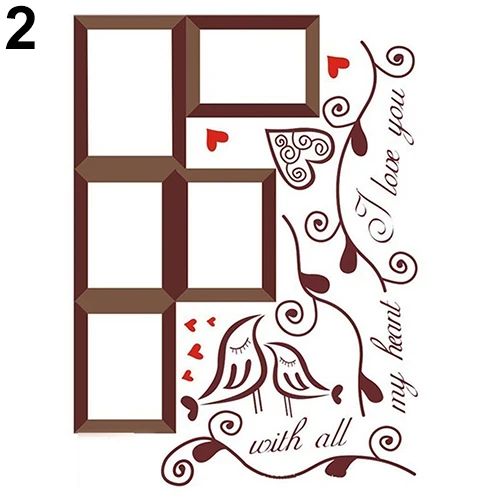 

HOT SALES!!! Removable Loving Bird Heart Family Photo Frame Wall Art Sticker Decal Home Decor