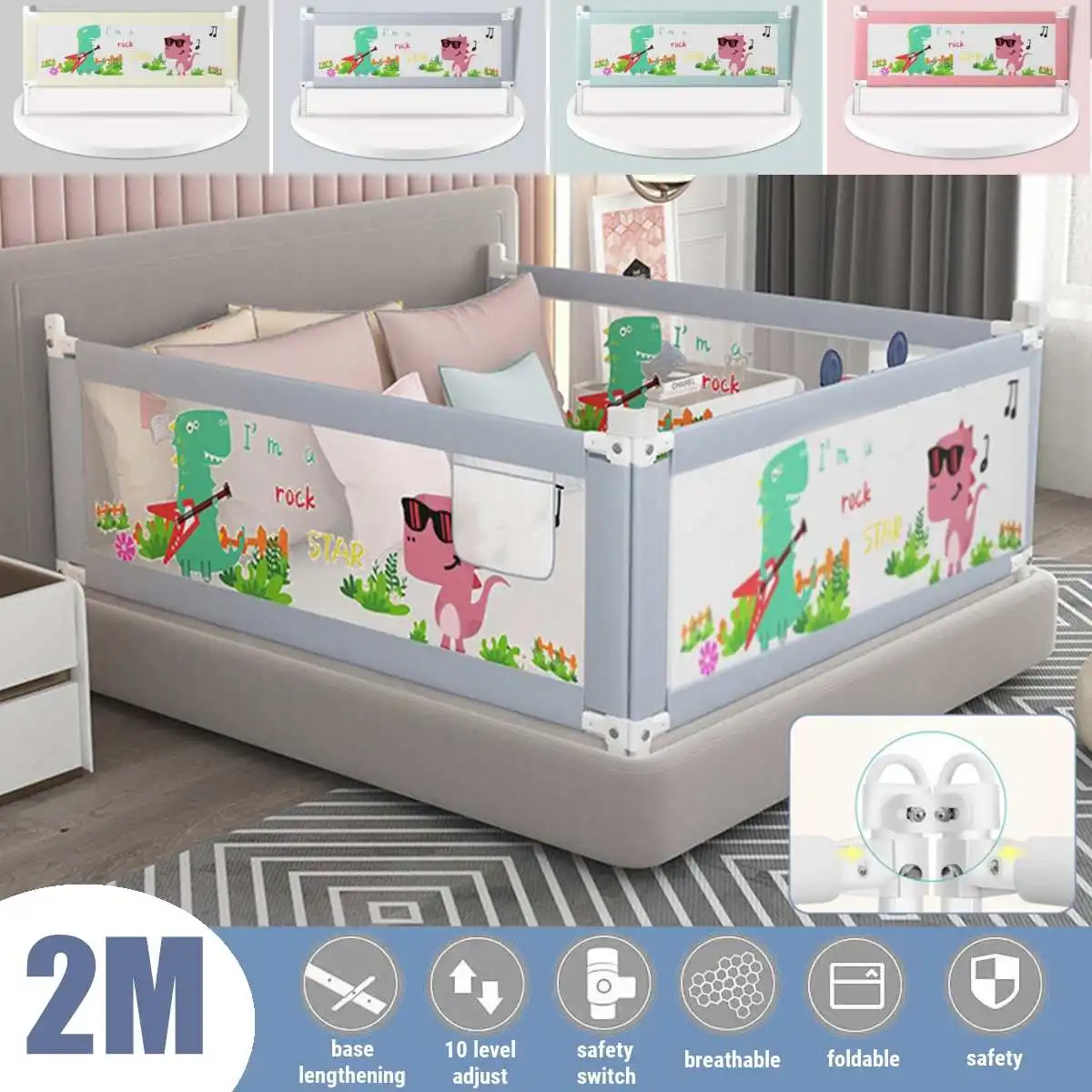 

Baby Playpen Bed Safety Rails Babies Children Kids Infant Bed Rail Fences Safety Gate Crib Barrier Newborns Infants Bed Toddler