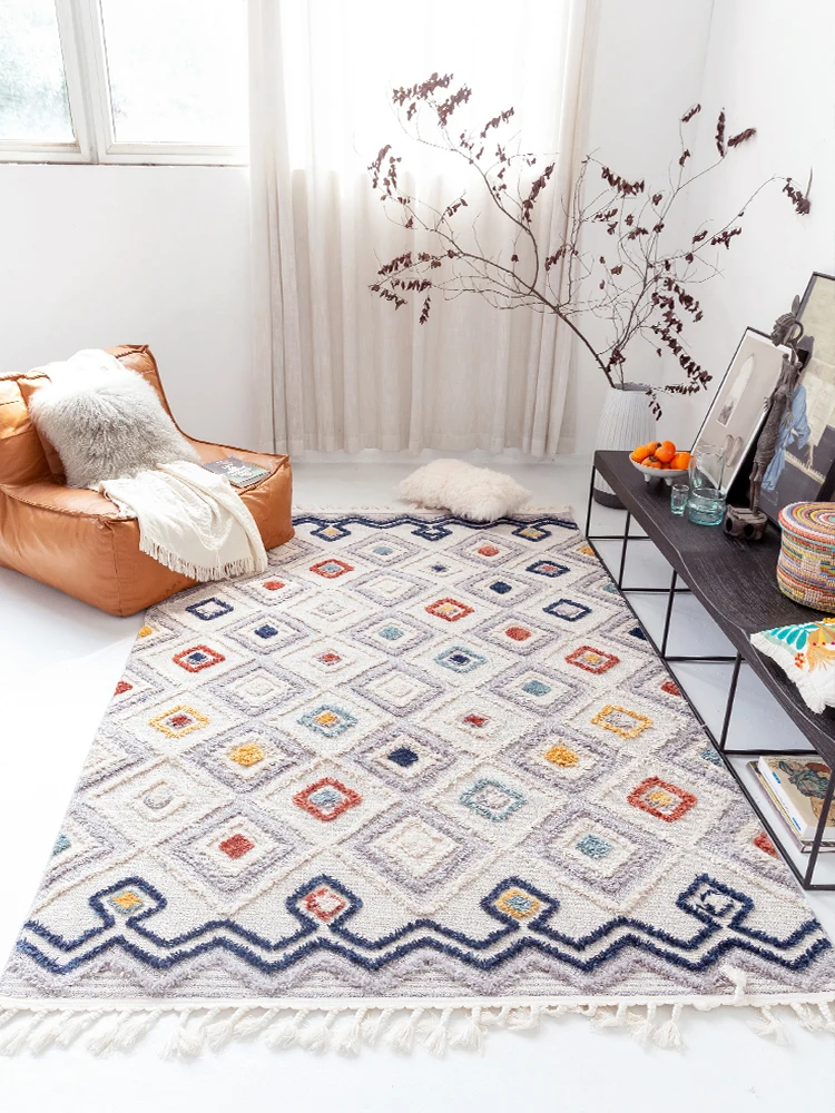 

Турецкий ковер для гостиной большой 200x290 см ковер для гостиной домашний прикроватный коврик журнальный столик марокканский этнический вин...