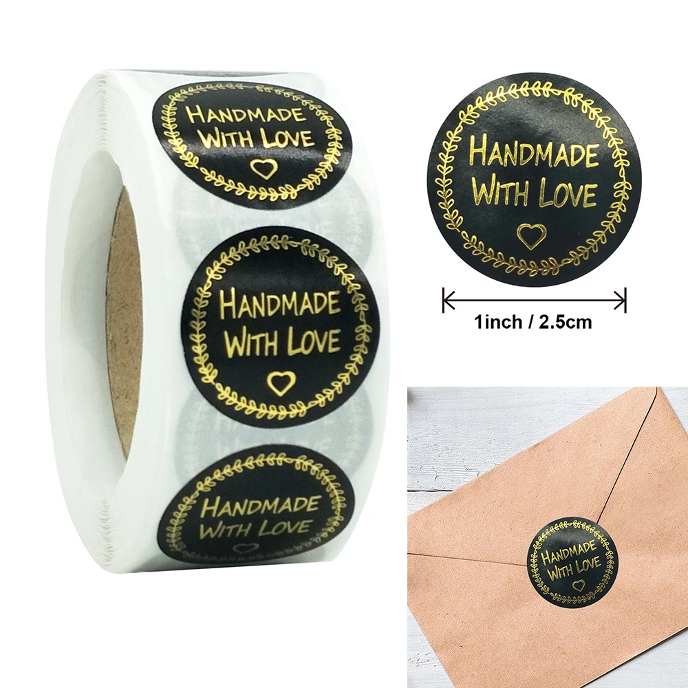 

Золотая фольга, 500 шт., наклейки ручной работы, см