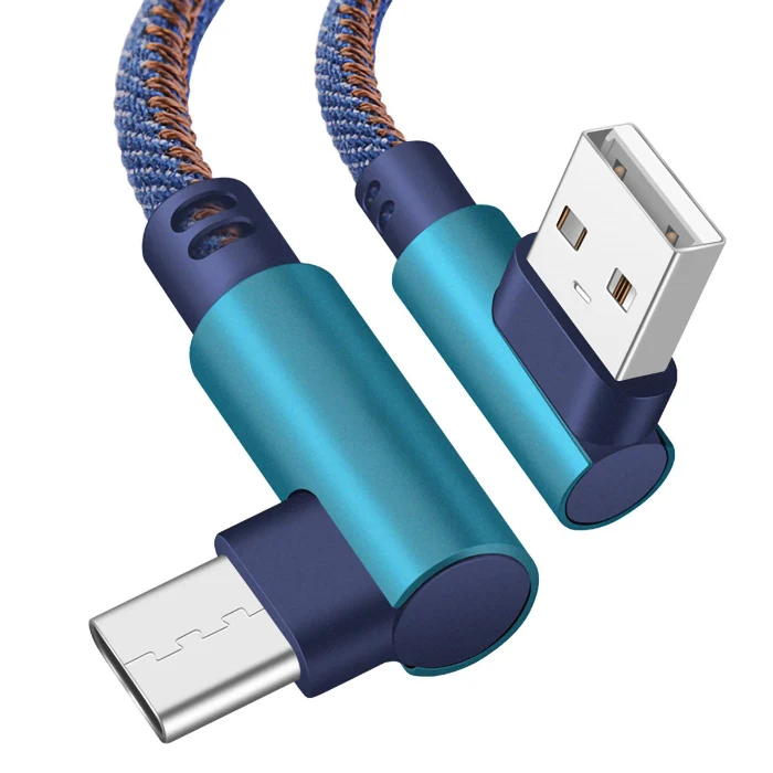Синий 2.4A usb type C кабель для huawei mate 20 Pro Honor 9X USB C 2,0 Быстрый 3,0 Шнур зарядное устройство для телефона samsung S10 Xiaomi Redmi Note 7 - Цвет: Синий