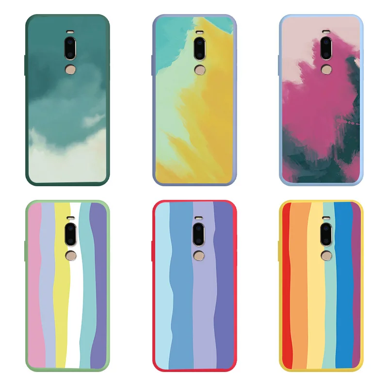 

Color Rainbow TPU Soft Shell For Meizu V8 Prime Case Matte Silicone Fundas For Meizu M8 Case Cute Cartoon Phone Cover For M8