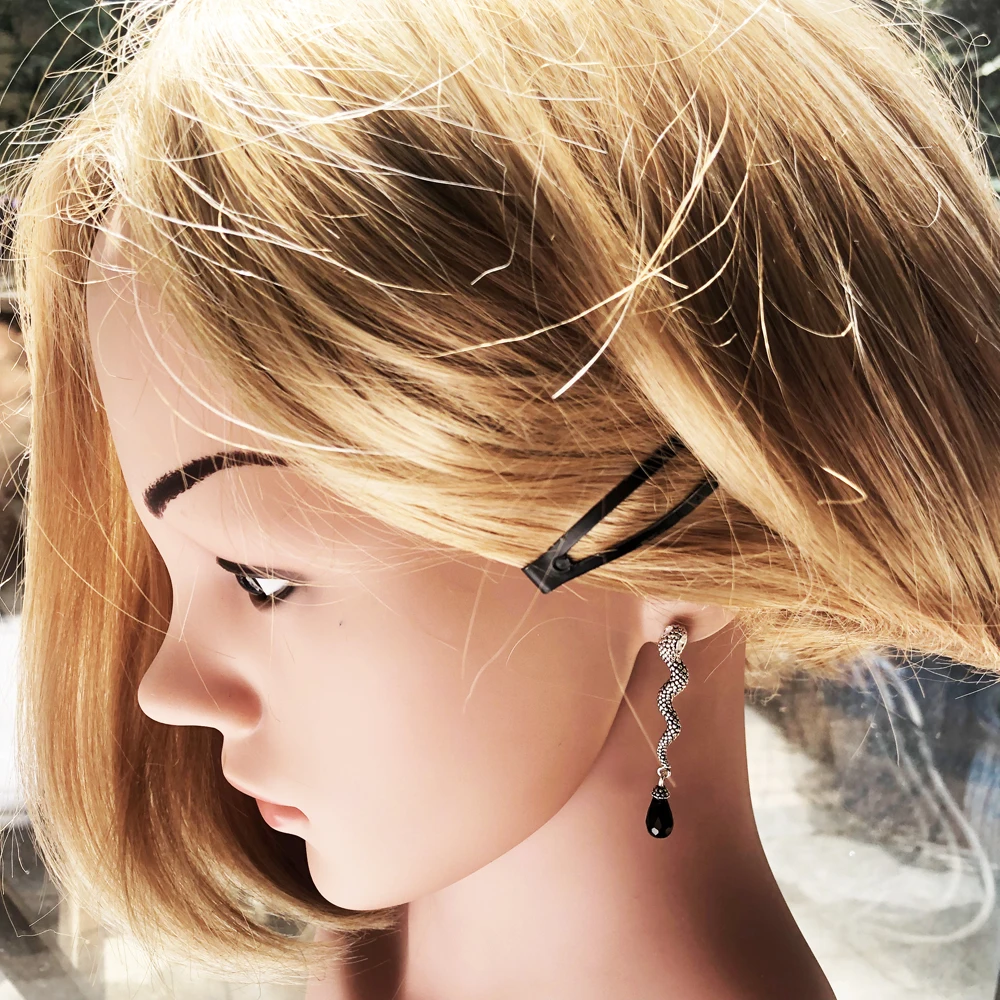 Серьги-подвески в виде змеи модные аксессуары из серебра 925 пробы подарок для