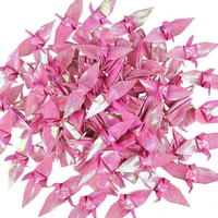 100pcs pink premade origami paper cranes folded 1000 japanese origami cranes for wedding birthday party baby shower home decor