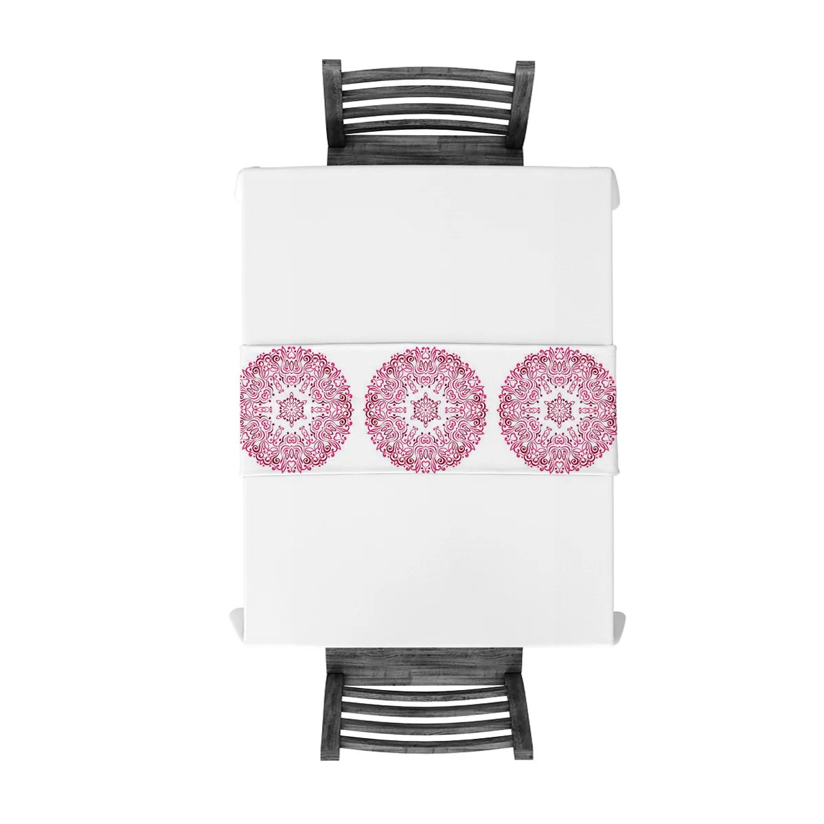 Обеденная скатерть с рисунком Красной мандалы Настольная дорожка современная