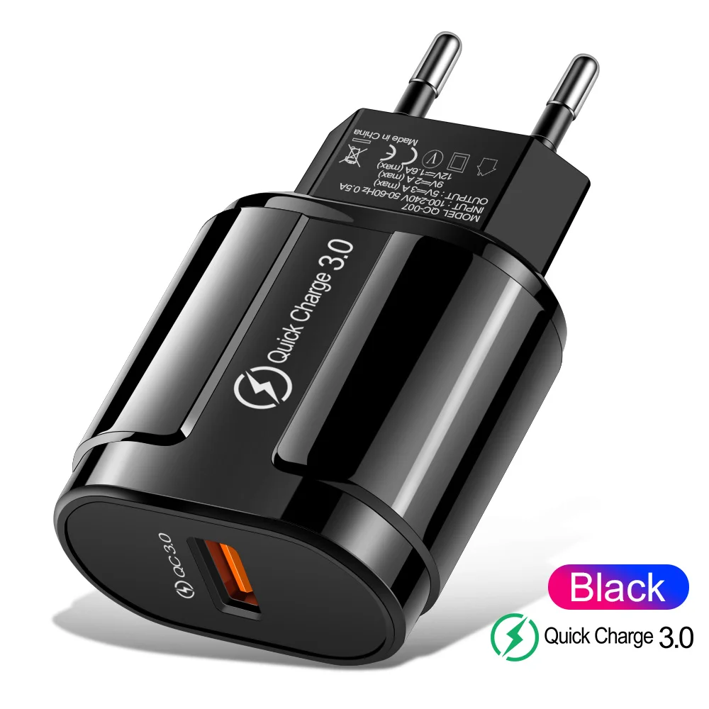 Quick Charge 3.0 USB Charger Fast Charging Portable Mobile Phone Charger For iPhone Samsung Xiaomi Huawei QC 3.0 Charger Adapter