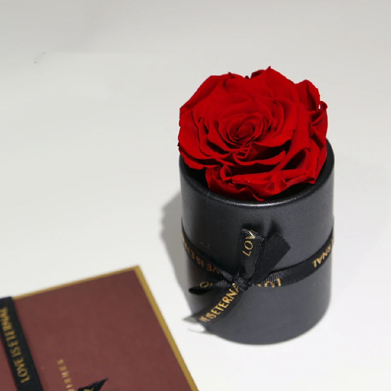 flor única rosa redonda caixa de flores
