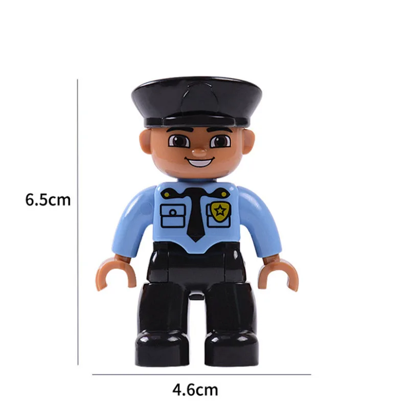Фигурки блоки Duplo полицейские фигурки 6 шт. поезд строительные развивающие