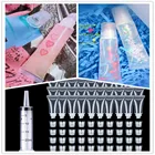 50 шт. блеск-бальзам для губ, Заполняемая пустая трубка, прозрачная Косметическая емкость, прозрачная трубка для блеска для губ