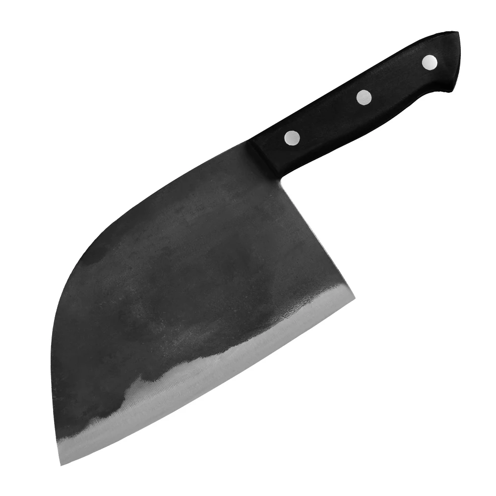 Butcher Knife Sowoll ручной Кованый Нож для мясника с полной ручкой Tang Высокоуглеродистая сталь, нож для мясника с нейлоновой оболочкой и точильным камнем - Цвет: Butcher Knife