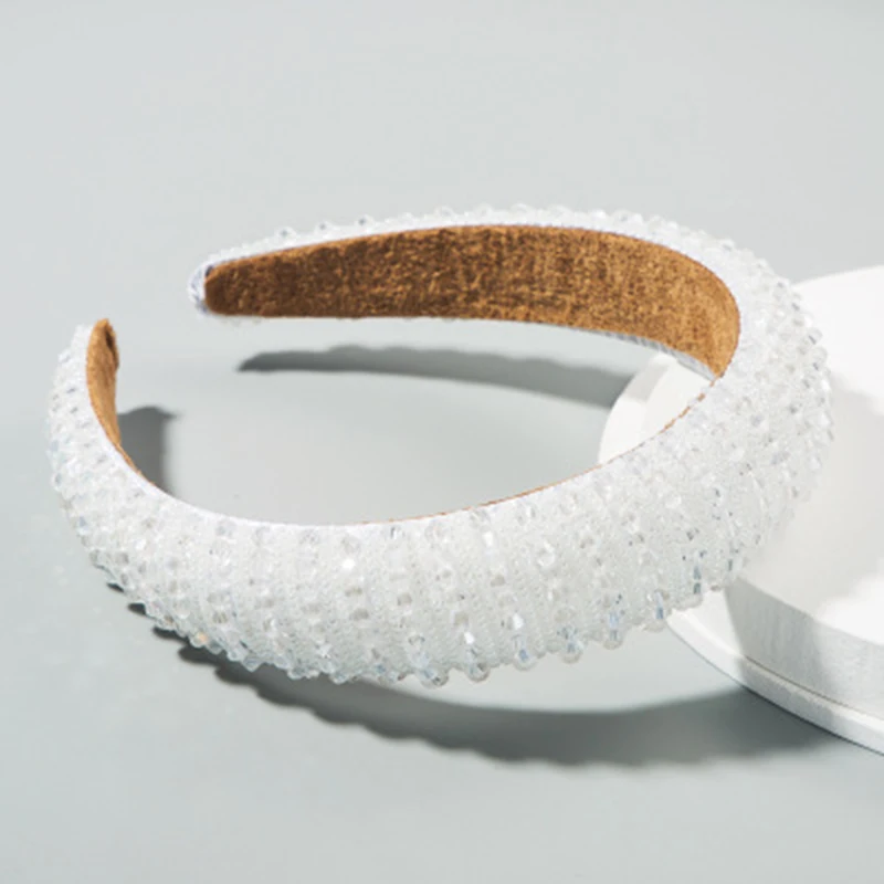Hot Selling New Designer Bling Rhinestone Crystal Headbands for Women 2021 Braided Handmade Diamond Bedazzled Headband |