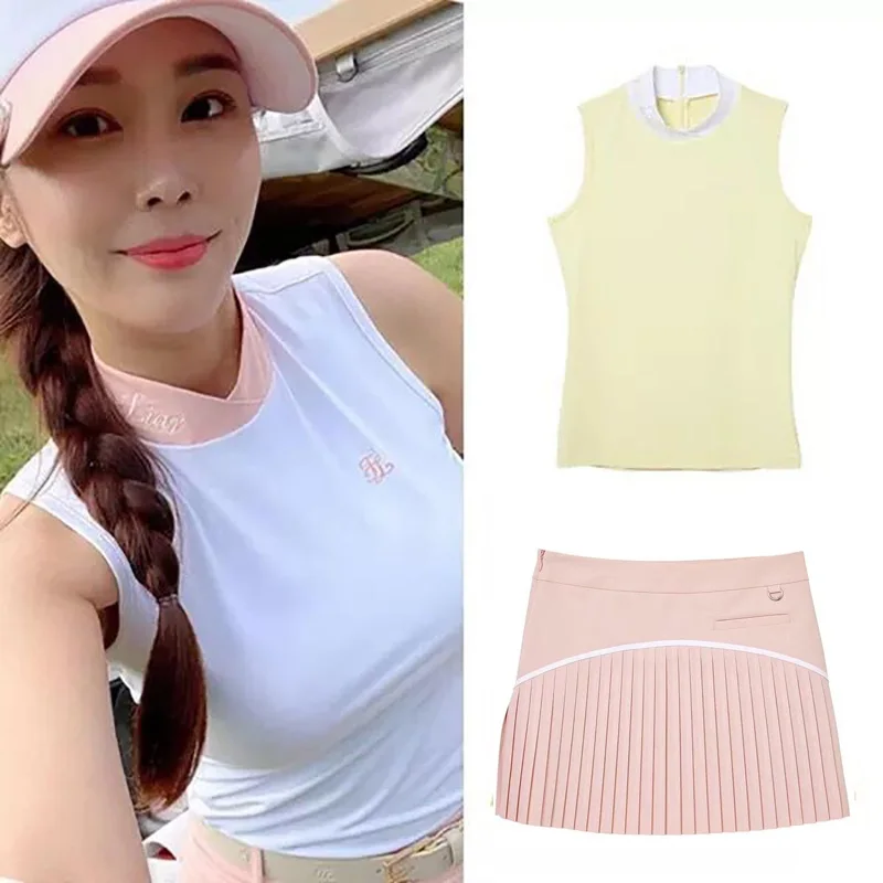 

Summer FL Fashion Women’s Sleeveless Shirt Golf Sportswear Quick-drying Wicking And Breathable Ladies Vest Round Neck Sleeveless